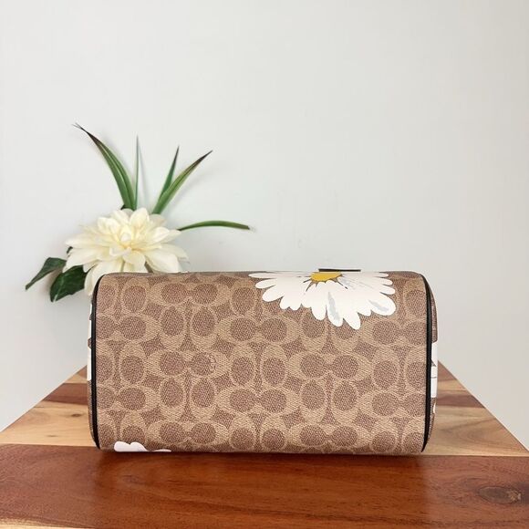 NWT Coach Rowan Satchel Bag In Signature Canvas With Floral Print - Picture 7 of 10